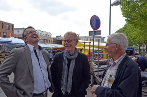 Regioconsulent Jan v.d. Meulen in gesprek met John Ebbelaar en Wim van Ee.